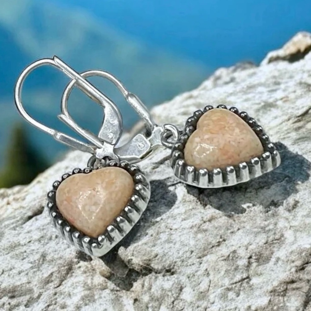 🌺Vintage Carolyn Pollack Heart Earrings